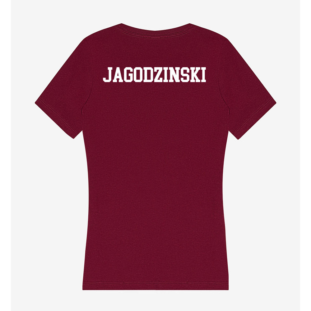 Montana - NCAA Men's Track & Field : Sam Jagodzinski - Women's V-Neck T-Shirt-1