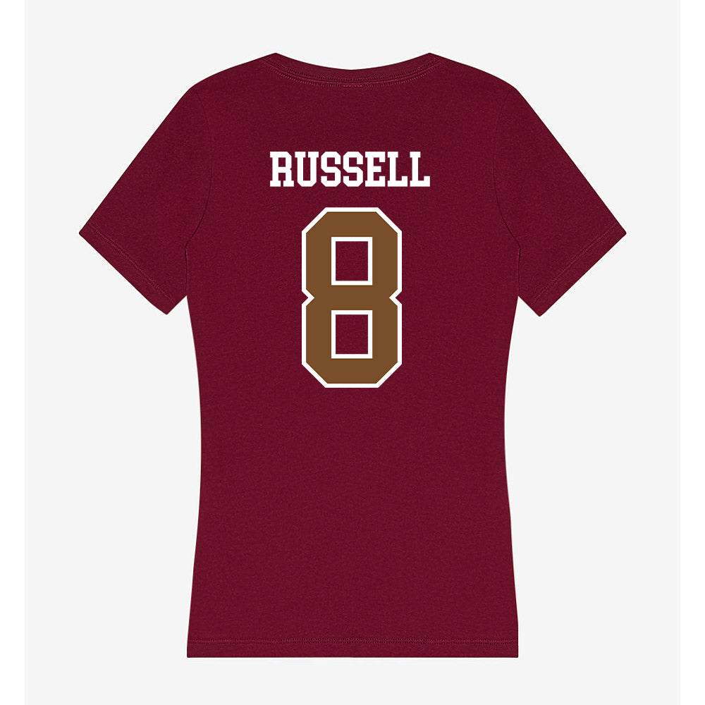 Montana - NCAA Women's Soccer : Grace Russell - Women's V-Neck T-Shirt-1