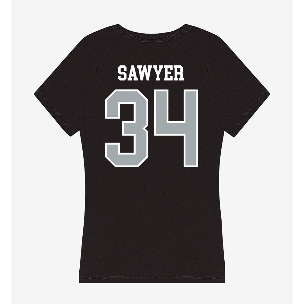 Providence - NCAA Men's Ice Hockey : Logan Sawyer - Women's V-Neck T-Shirt-1