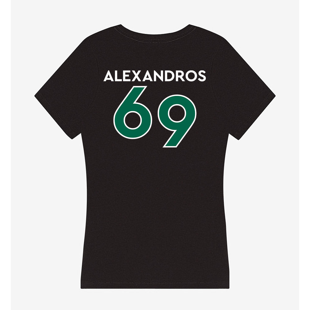 Illinois Wesleyan - NCAA Football : Nici Alexandros - Women's V-Neck T-Shirt-1