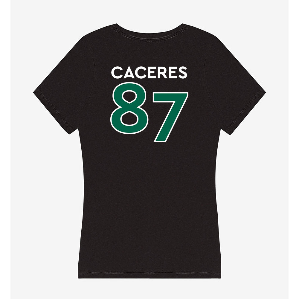 Illinois Wesleyan - NCAA Football : Anthony Caceres - Women's V-Neck T-Shirt-1