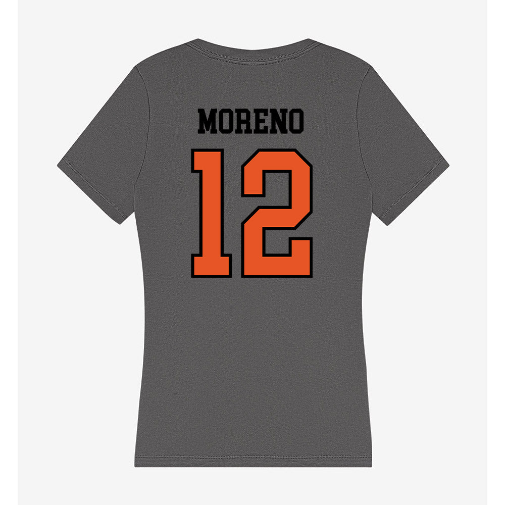 Pacific - NCAA Baseball : Maddox Moreno - Women's V-Neck T-Shirt-1