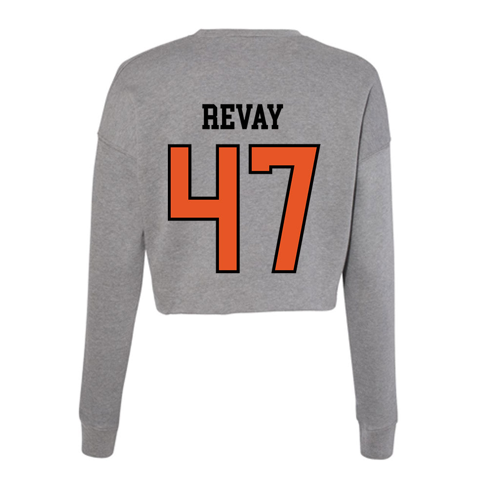 Pacific - NCAA Baseball : Carson Revay - Women's Cropped Crew Fleece-1