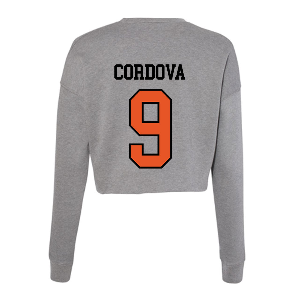 Pacific - NCAA Women's Water Polo : Ariel Cordova - Women's Cropped Crew Fleece-1