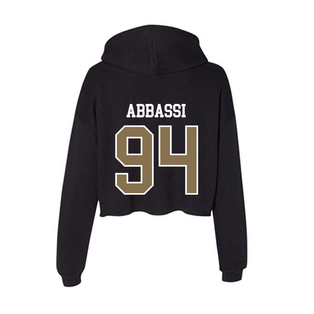 Bryant - NCAA Football : Amin Abbassi - Women's Crop Fleece Hoodie-1