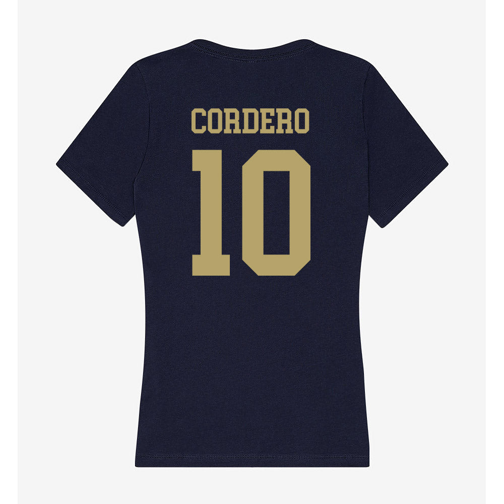 UC Davis - NCAA Women's Soccer : Savannah Cordero - Women's V-Neck T-Shirt-1