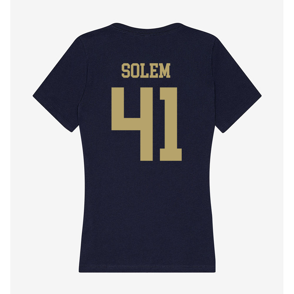 UC Davis - NCAA Baseball : Eli Solem - Women's V-Neck T-Shirt-1