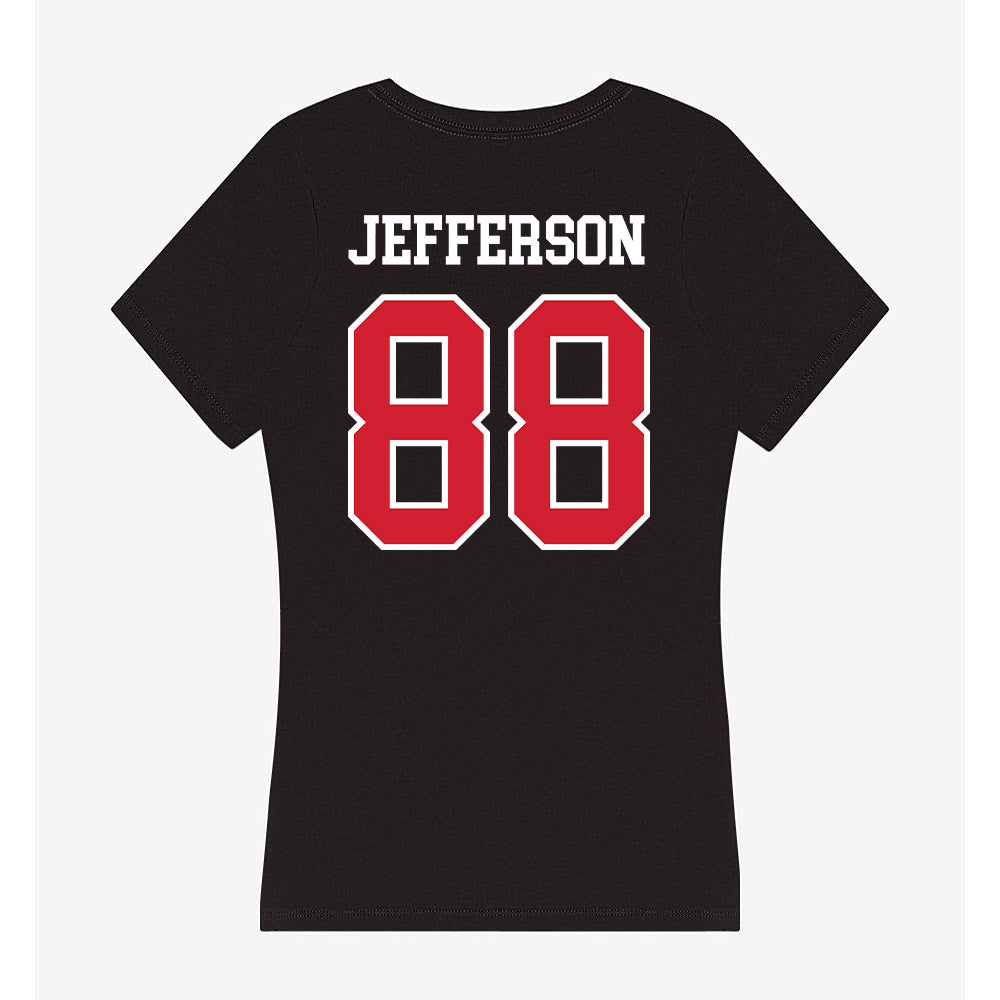 UNLV - NCAA Football : Velltray Jefferson - Women's V-Neck T-Shirt-1