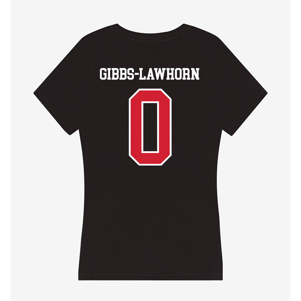 UNLV - NCAA Men's Basketball : Dra Gibbs-Lawhorn - Women's V-Neck T-Shirt-1