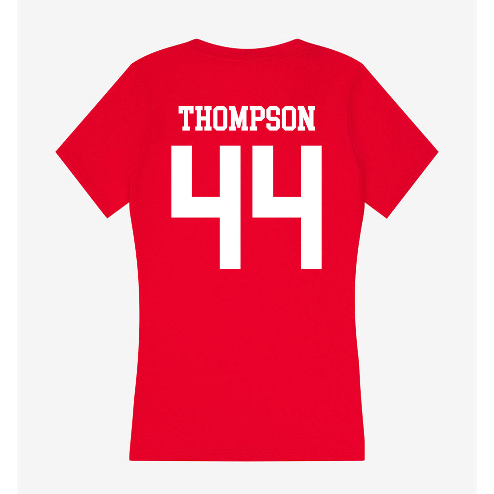 Bradley - NCAA Baseball : Gavin Thompson - Women's V-Neck T-Shirt-1