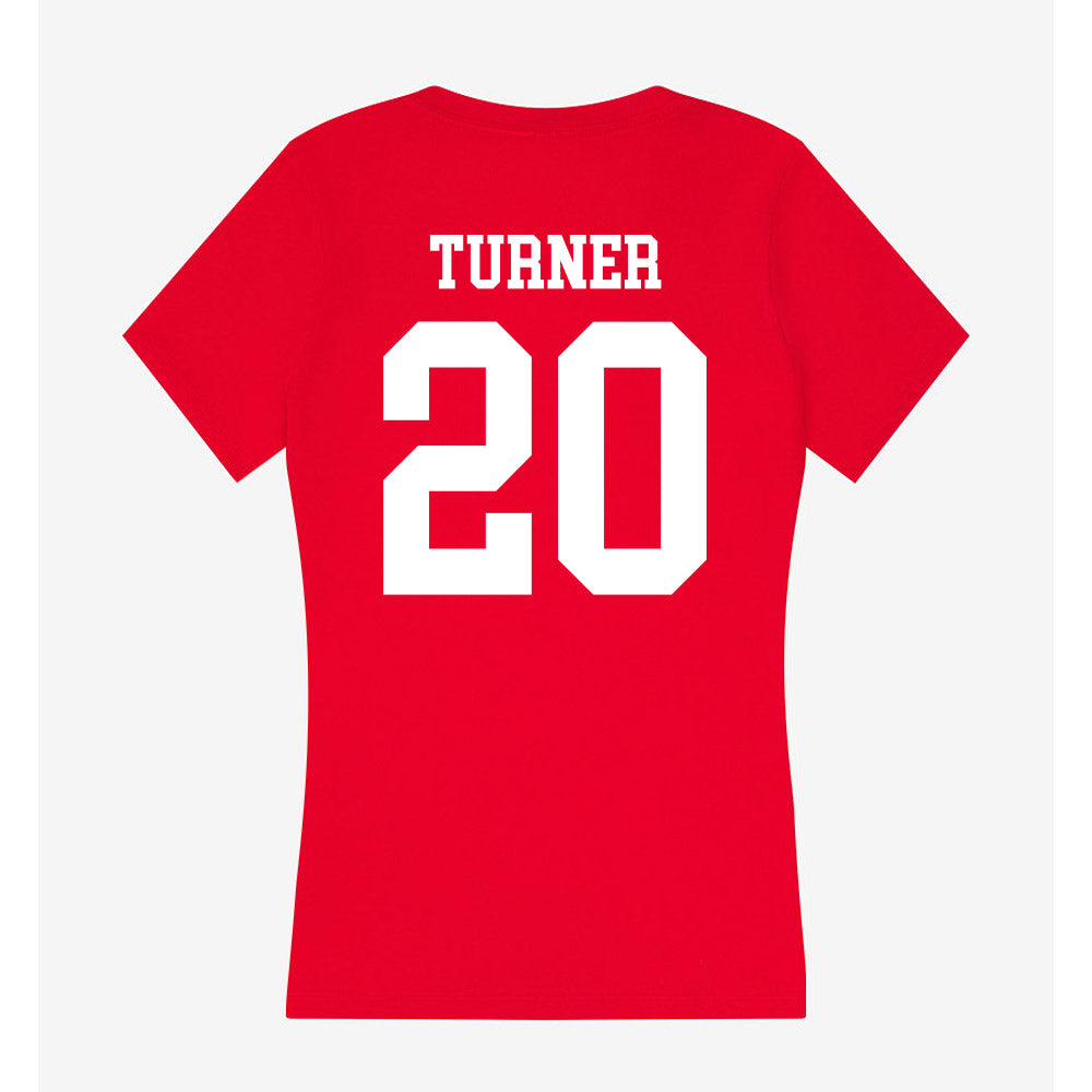 Bradley - NCAA Softball : Olivia Turner - Women's V-Neck T-Shirt-1