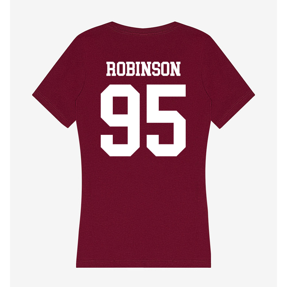 SIU Carbondale - NCAA Football : Caillou Robinson - Women's V-Neck T-Shirt-1