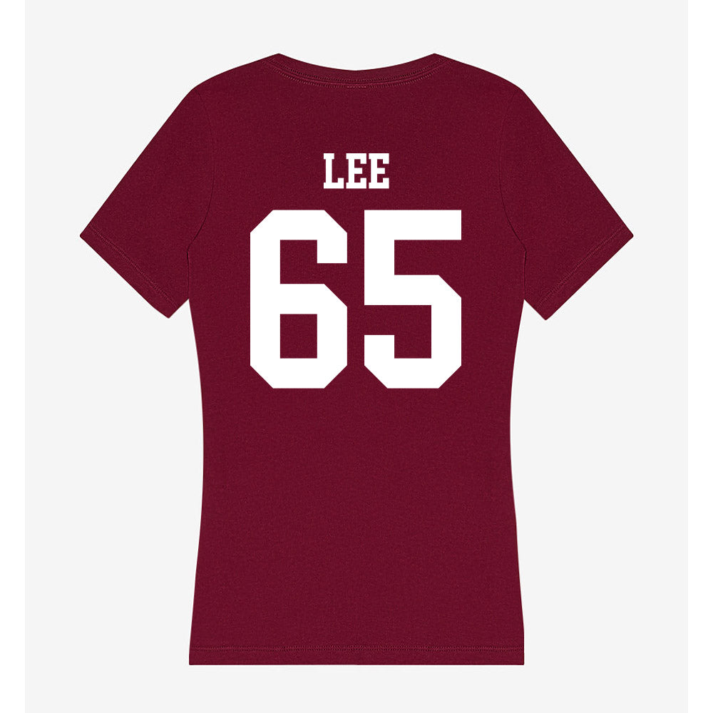 SIU Carbondale - NCAA Football : Owen Lee - Women's V-Neck T-Shirt-1