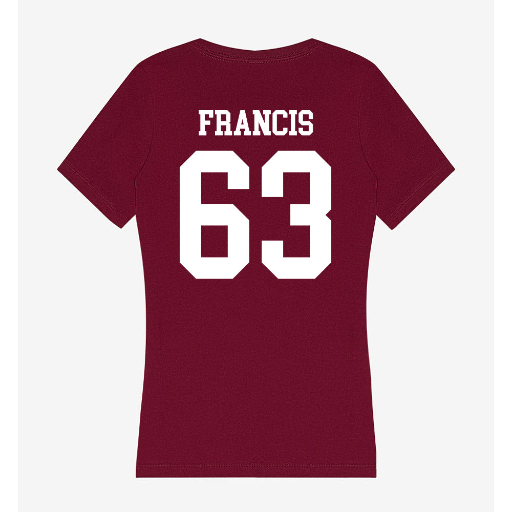 SIU Carbondale - NCAA Football : Kellen Francis - Women's V-Neck T-Shirt-1