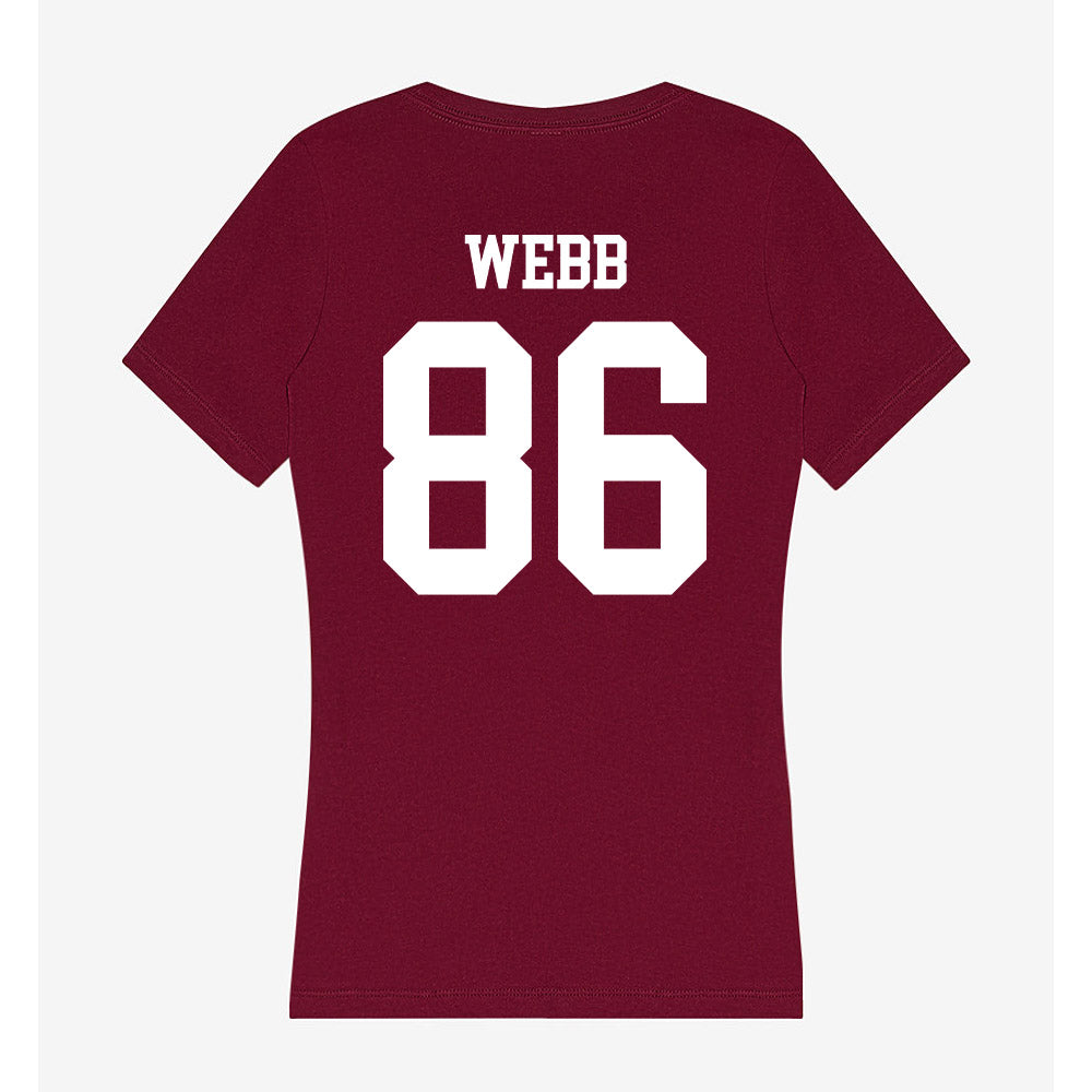 SIU Carbondale - NCAA Football : Jack Webb - Women's V-Neck T-Shirt-1