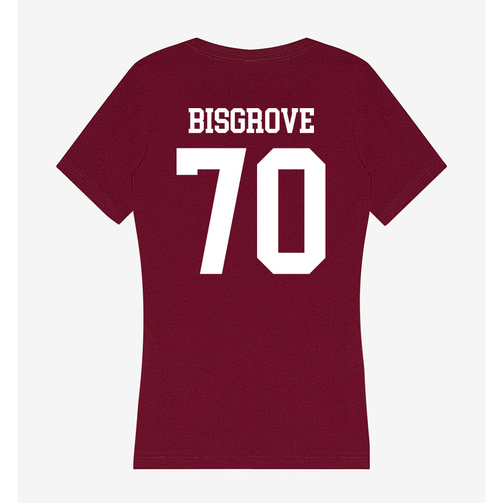 SIU Carbondale - NCAA Football : Brendan Bisgrove - Women's V-Neck T-Shirt-1