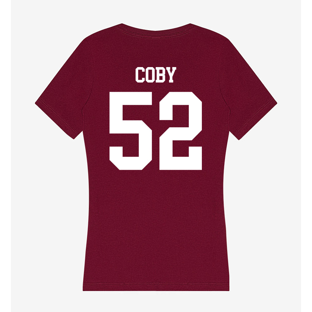 SIU Carbondale - NCAA Football : Ryan Coby - Women's V-Neck T-Shirt-1