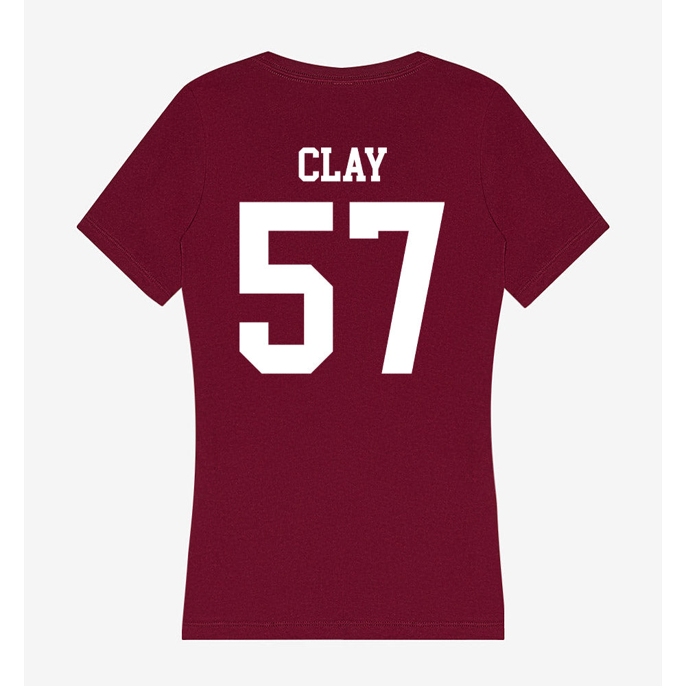SIU Carbondale - NCAA Football : Kaden Clay - Women's V-Neck T-Shirt-1