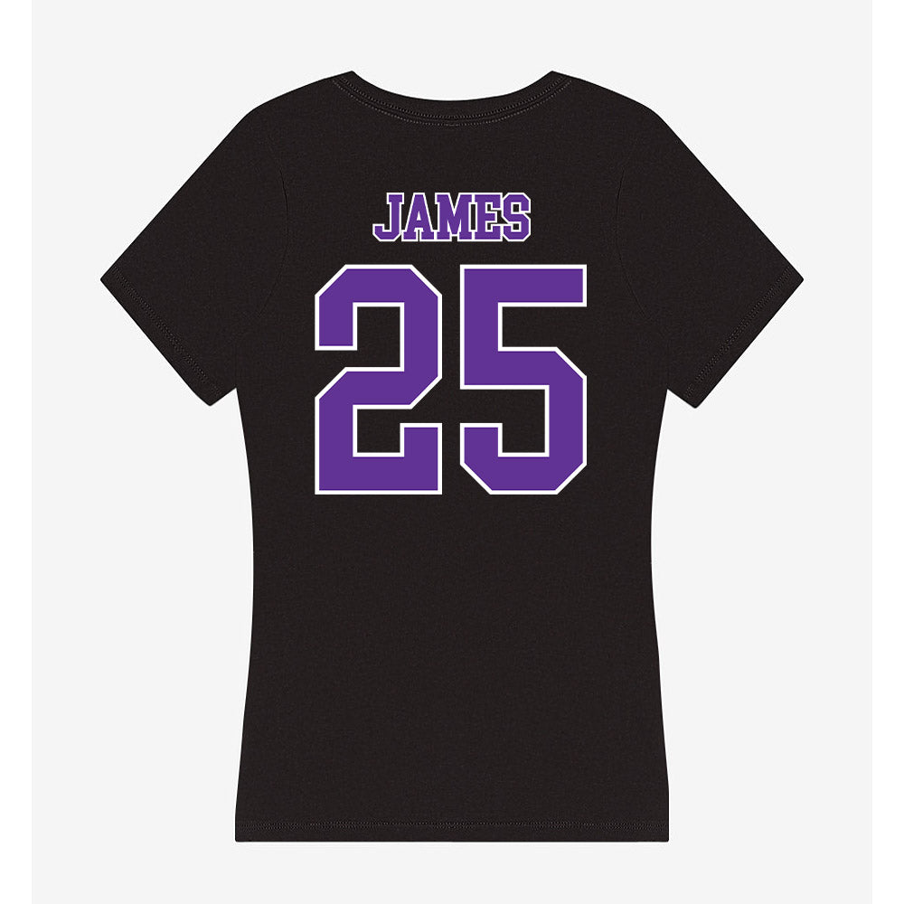 Northwestern State - NCAA Football : Jeremiah James - Women's V-Neck T-Shirt-1
