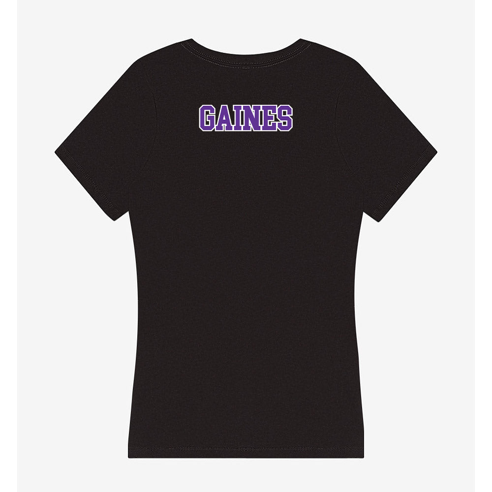 Northwestern State - NCAA Men's Track & Field : Keontae Gaines - Women's V-Neck T-Shirt-1