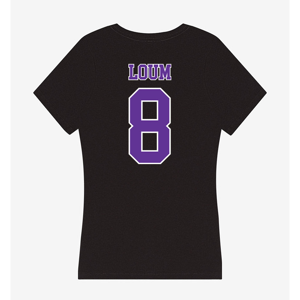 Northwestern State - NCAA Men's Basketball : Moustapha Loum - Women's V-Neck T-Shirt-1