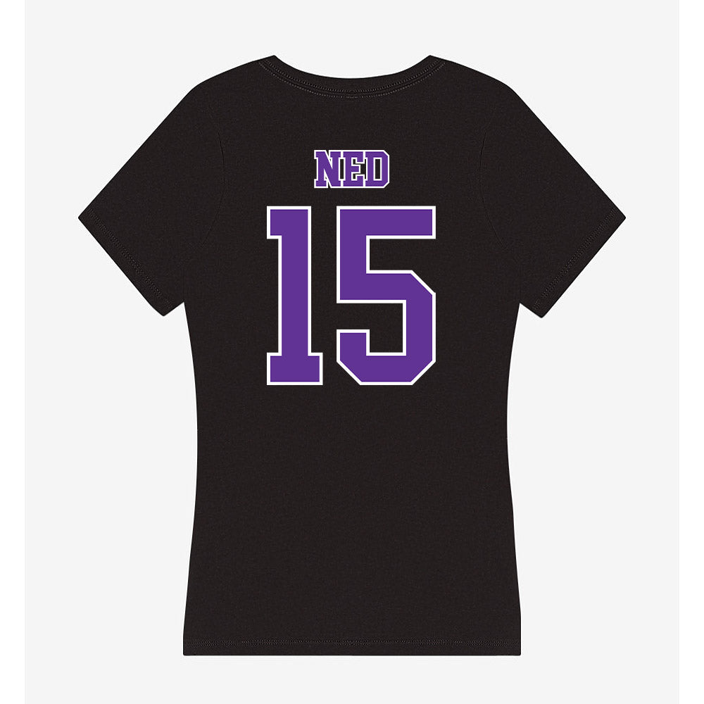 Northwestern State - NCAA Men's Basketball : Seth Ned - Women's V-Neck T-Shirt-1