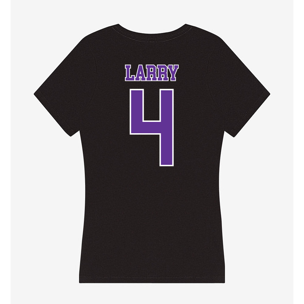 Northwestern State - NCAA Men's Basketball : CJ Larry - Women's V-Neck T-Shirt-1