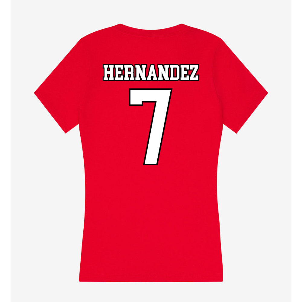 Youngstown State - NCAA Women's Basketball : Paulina Hernandez - Women's V-Neck T-Shirt-1
