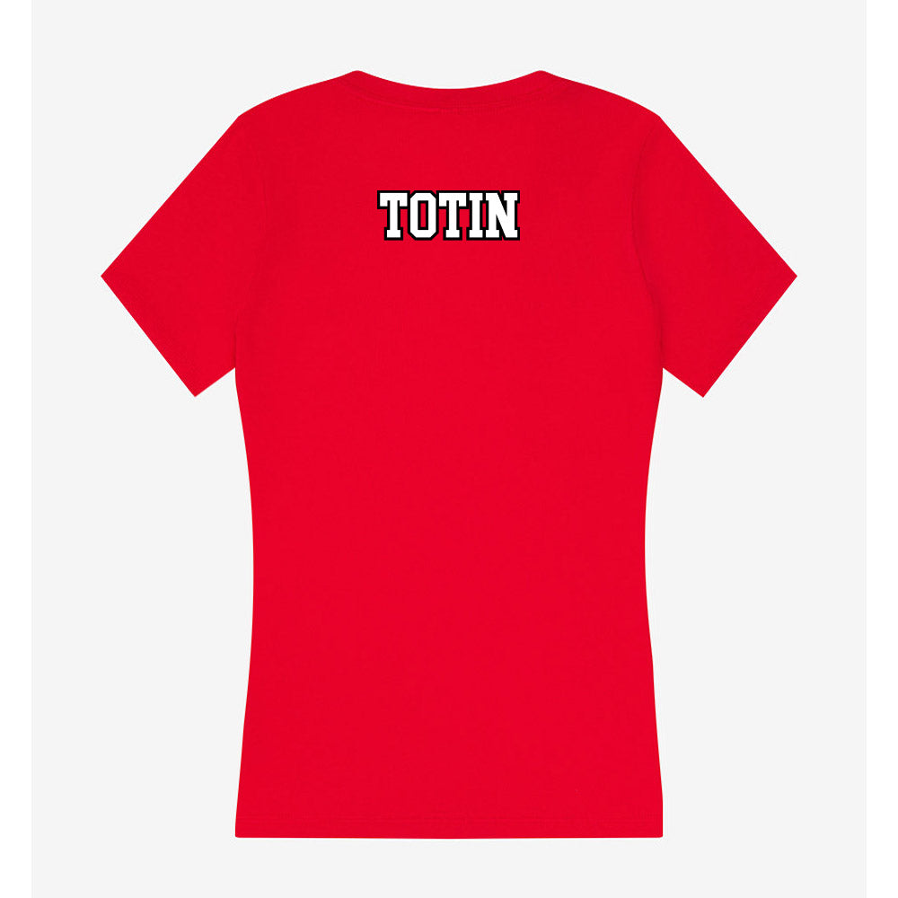 Youngstown State - NCAA Men's Swimming & Diving : Zachary Totin - Women's V-Neck T-Shirt-1