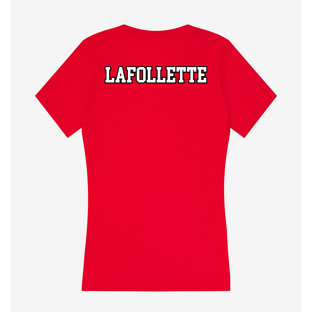 Youngstown State - NCAA Women's Swimming & Diving : Owynn LaFollette - Women's V-Neck T-Shirt-1