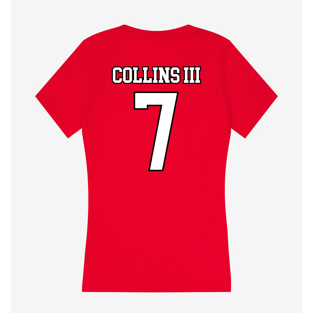 Youngstown State - NCAA Football : Raleigh Collins III - Women's V-Neck T-Shirt-1