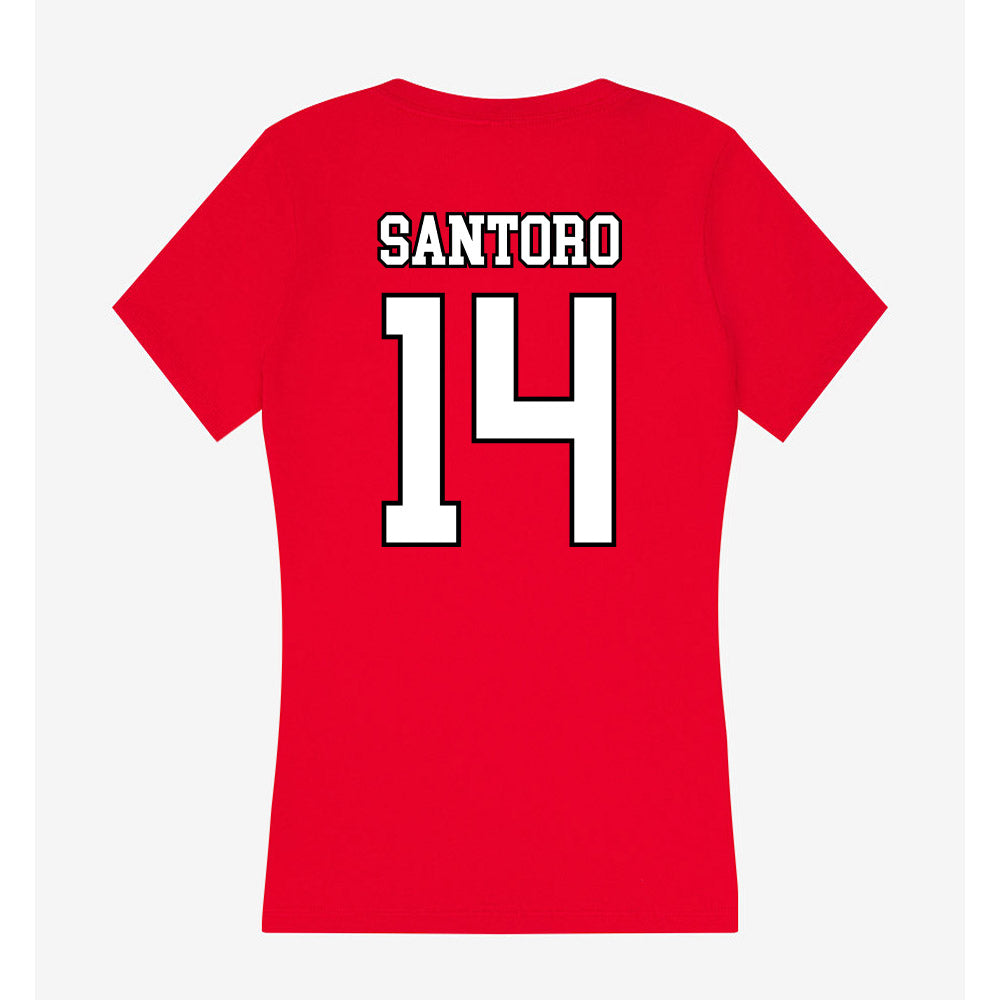 Youngstown State - NCAA Women's Basketball : Casey Santoro - Women's V-Neck T-Shirt-1