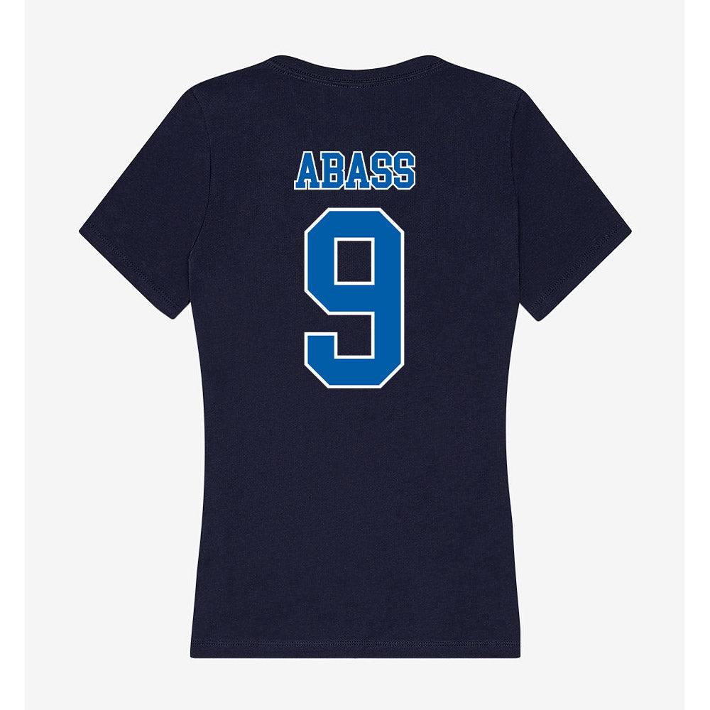 New Orleans - NCAA Men's Basketball : Churchill Abass - Women's V-Neck T-Shirt-1