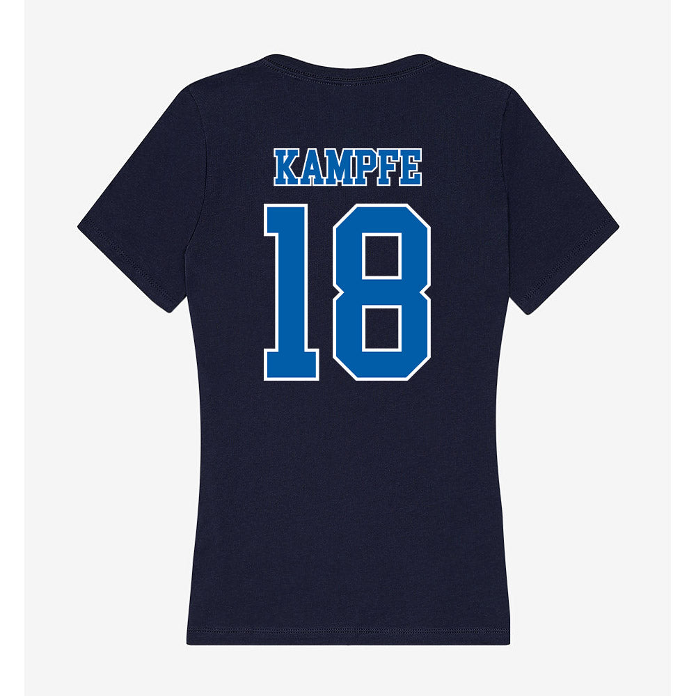 New Orleans - NCAA Beach Volleyball : Malia Kampfe - Women's V-Neck T-Shirt-1