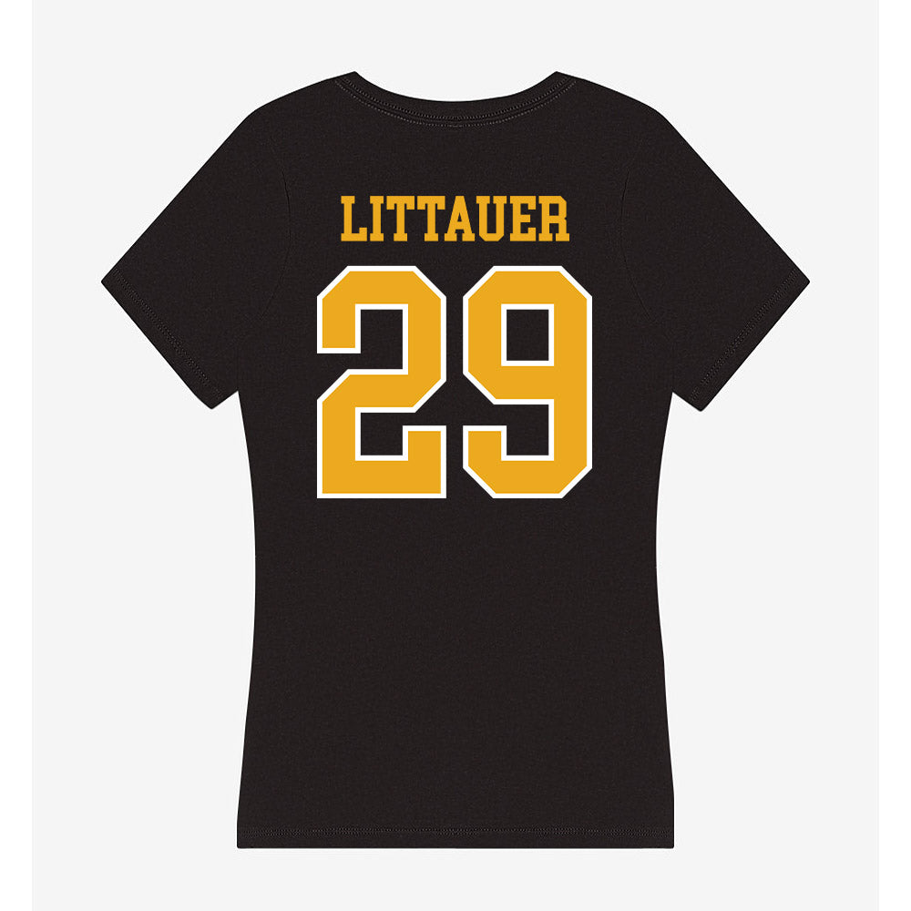 Canisius - NCAA Men's Lacrosse : Jack Littauer - Women's V-Neck T-Shirt-1