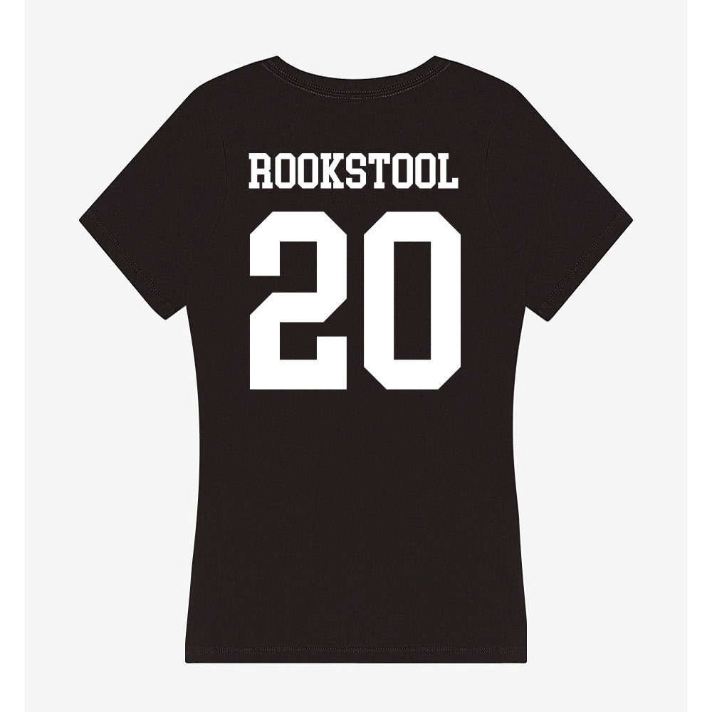 Utah State - NCAA Women's Basketball : Kylani Rookstool - Women's V-Neck T-Shirt-1