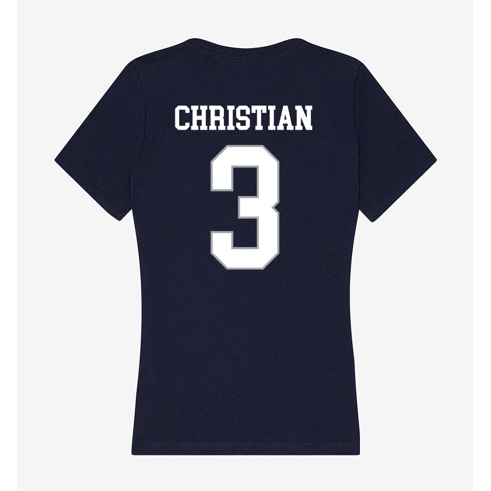 UConn - NCAA Football : Kenji Christian - Classic Shersey Women's V-Neck T-Shirt-1