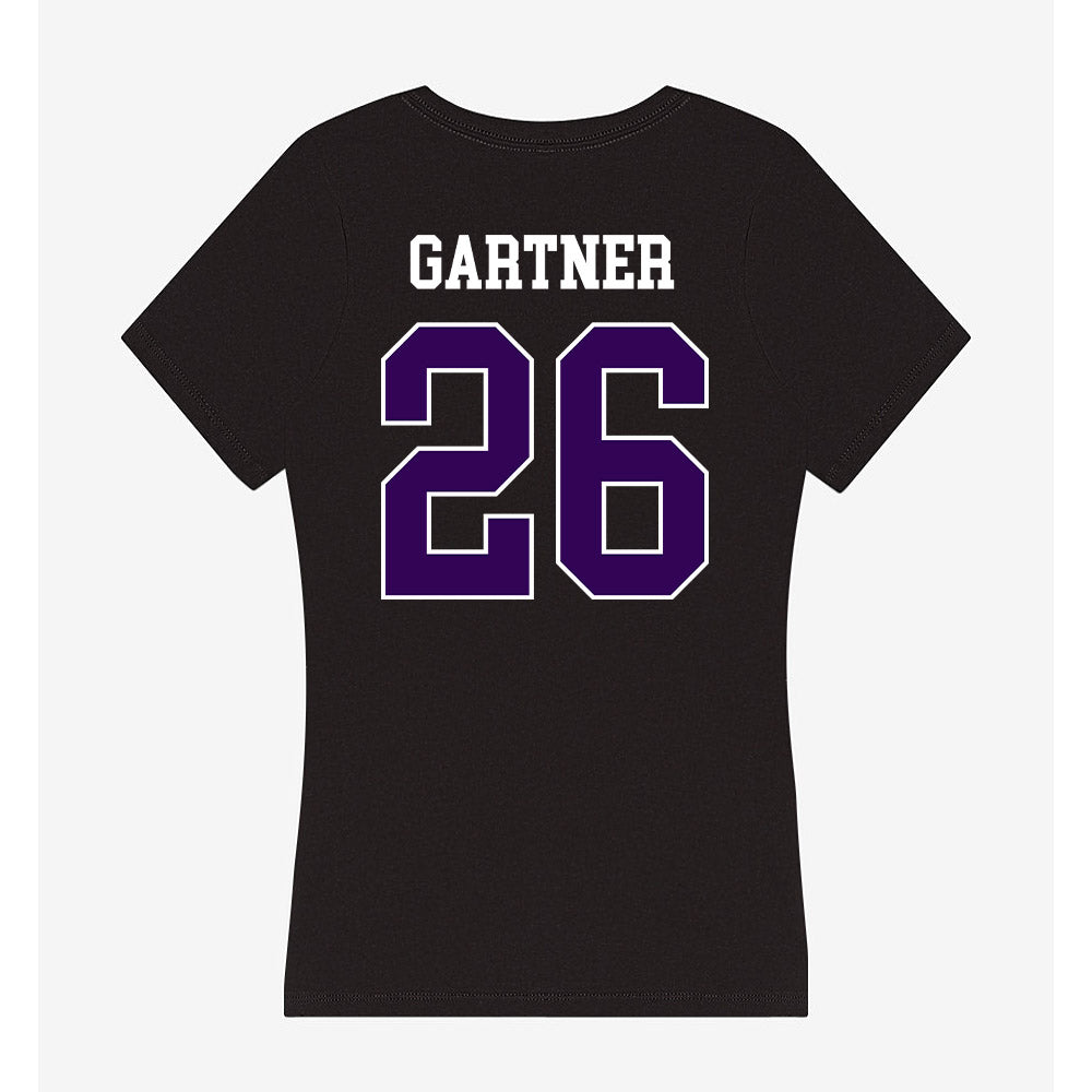 Kansas State - NCAA Baseball : Noah Gartner - Women's V-Neck T-Shirt-1