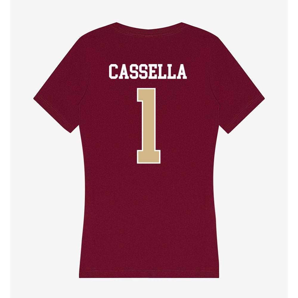 FSU - NCAA Women's Lacrosse : Sienna Cassella - Women's V-Neck T-Shirt-1
