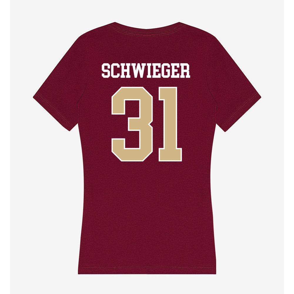 FSU - NCAA Men's Basketball : Cooper Schwieger - Women's V-Neck T-Shirt-1