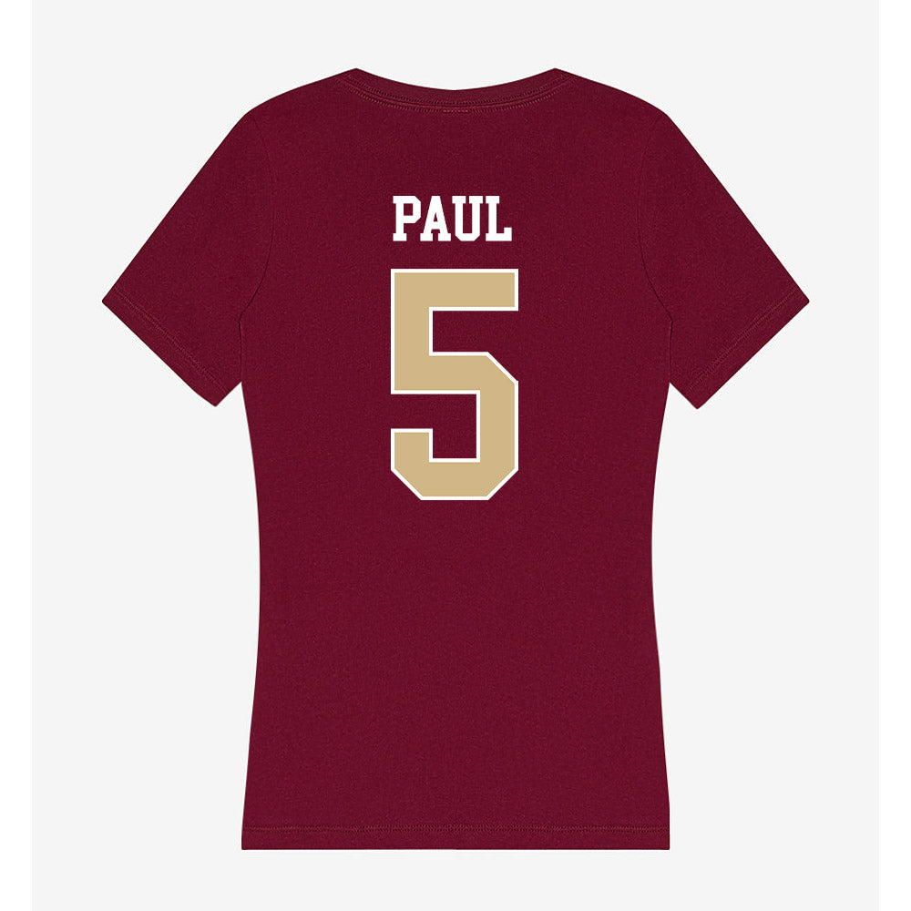 FSU - NCAA Men's Basketball : Collin Paul - Women's V-Neck T-Shirt-1