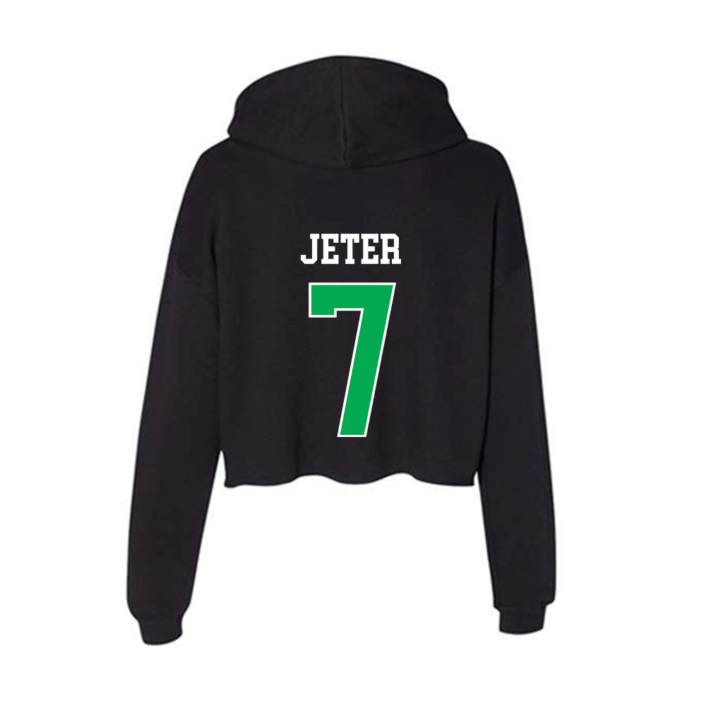 Marshall - NCAA Football : TaShawn Jeter - Women's Crop Fleece Hoodie-1