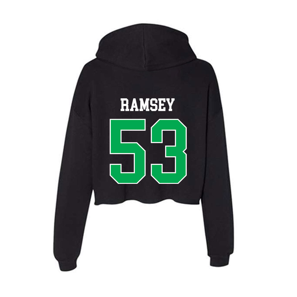 Marshall - NCAA Football : Mason Ramsey - Women's Crop Fleece Hooded Sweatshirt-1