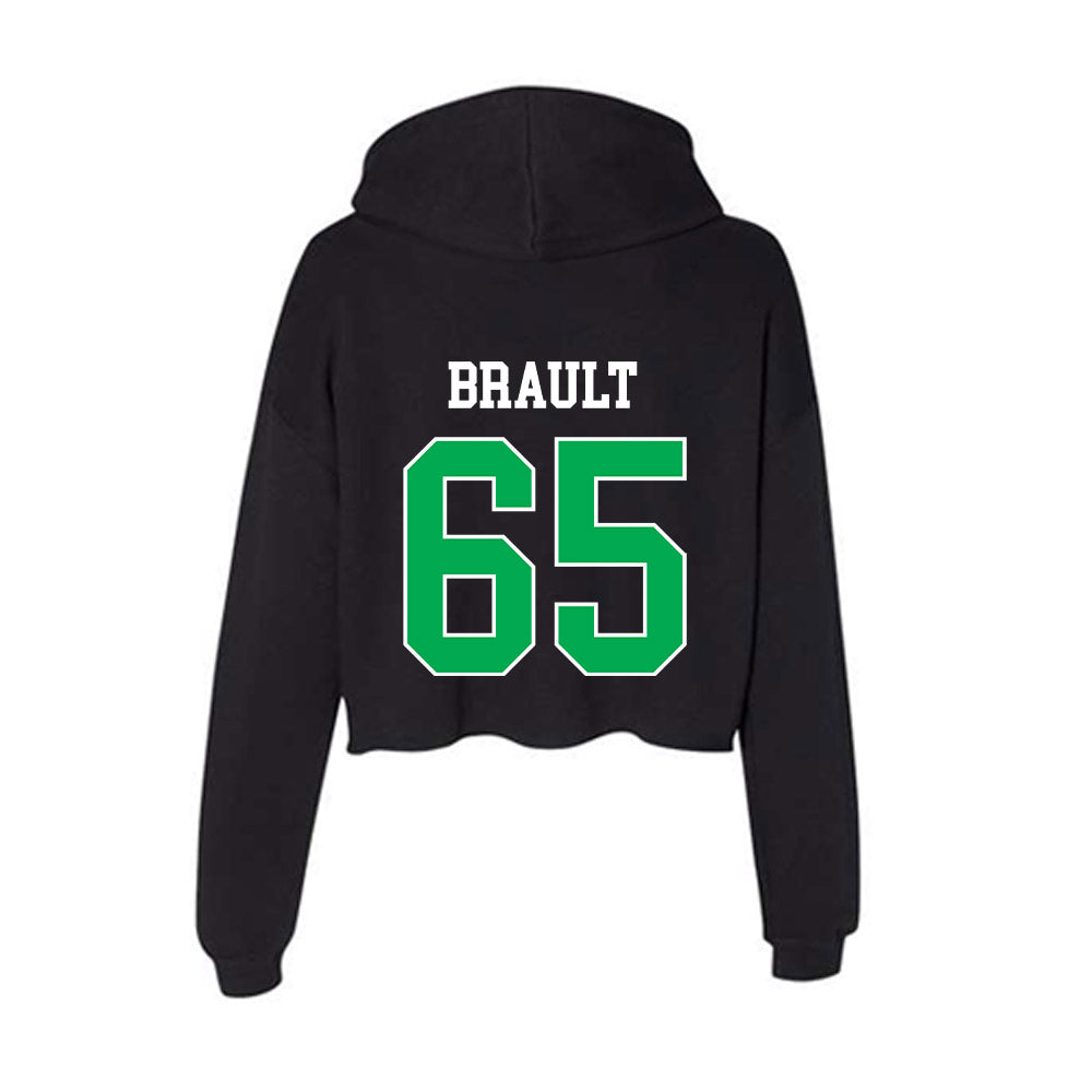 Marshall - NCAA Football : Parker Brault - Women's Crop Fleece Hoodie-1