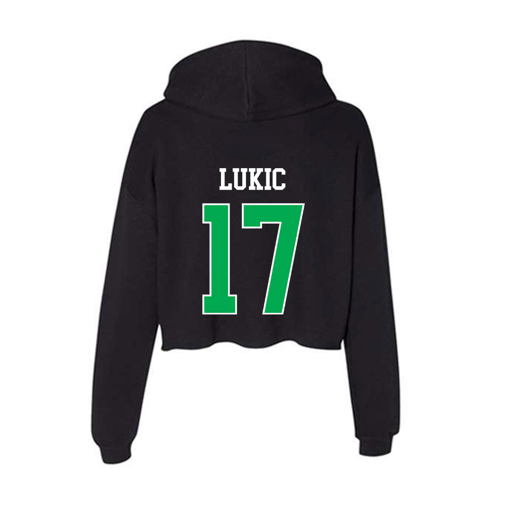 Marshall - NCAA Men's Soccer : Luka Lukic - Women's Crop Fleece Hooded Sweatshirt-1