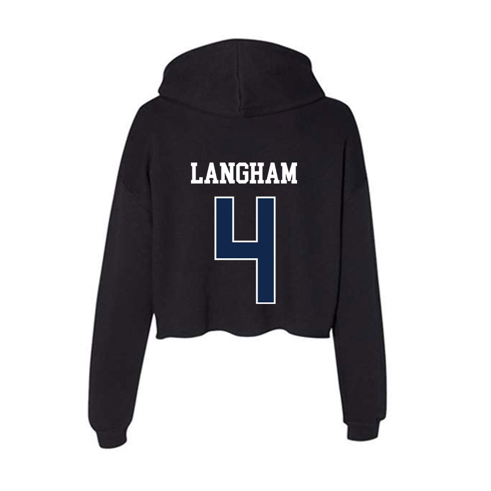 BU - NCAA Women's Basketball : Kennedy Langham - Women's Crop Fleece Hoodie-1