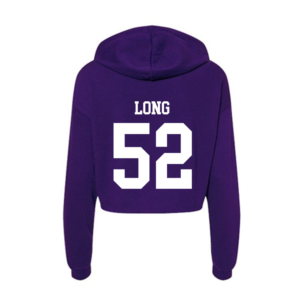 North Alabama - NCAA Football : Eli Long - Women's Crop Fleece Hooded Sweatshirt-1