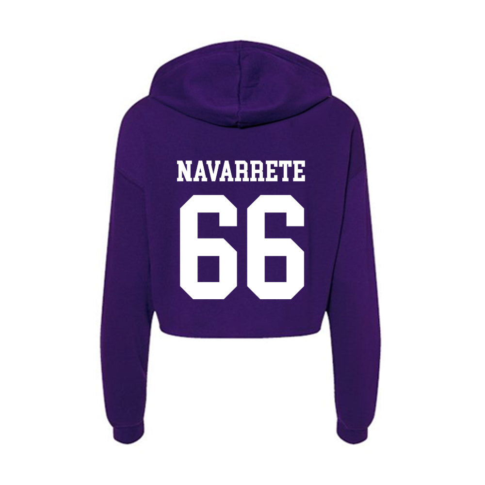North Alabama - NCAA Football : Julian Navarrete - Women's Crop Fleece Hoodie-1