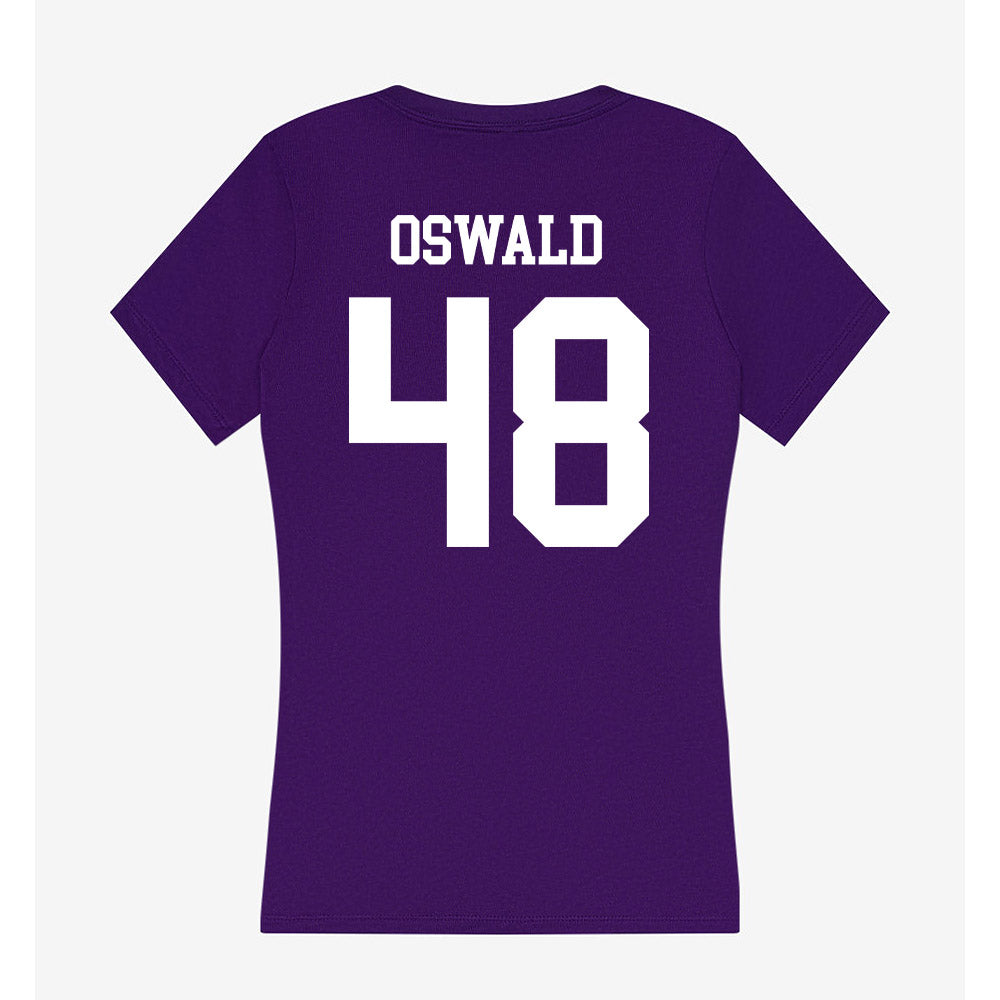 North Alabama - NCAA Baseball : Gavin Oswald - Women's V-Neck T-Shirt-1