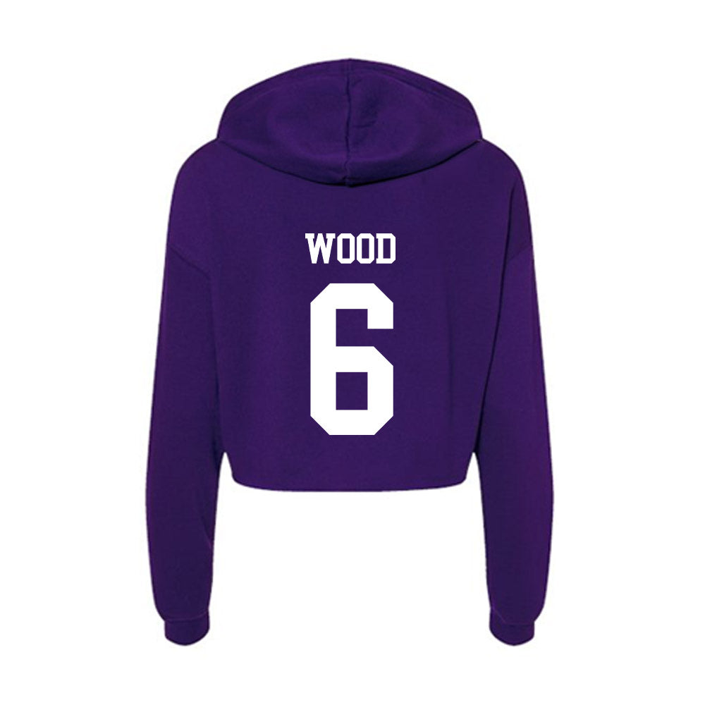 North Alabama - NCAA Football : John Austin Wood - Women's Crop Fleece Hooded Sweatshirt-1